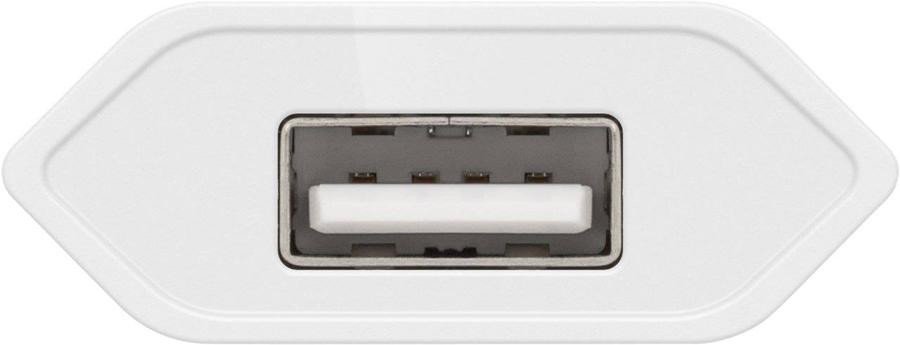 Goobay flach1A USB-C USB Ladegerät 5 W USB 2.0 Buchse A, USB-C® Stecker Weiß Steckdose