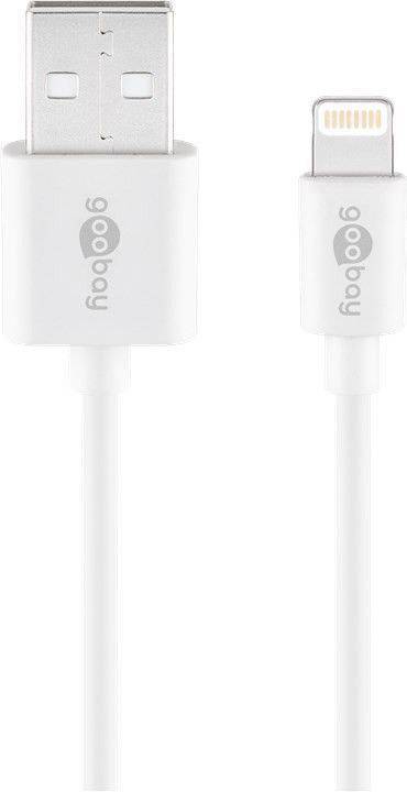 Goobay flach1A Lightning USB Ladegerät 5 W USB 2.0 Buchse A, Apple Lightning-Stecker Weiß Steckdose
