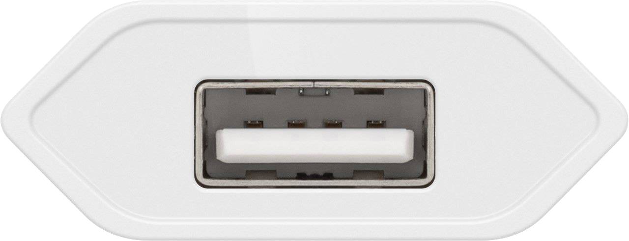 Goobay flach1A Lightning USB Ladegerät 5 W USB 2.0 Buchse A, Apple Lightning-Stecker Weiß Steckdose