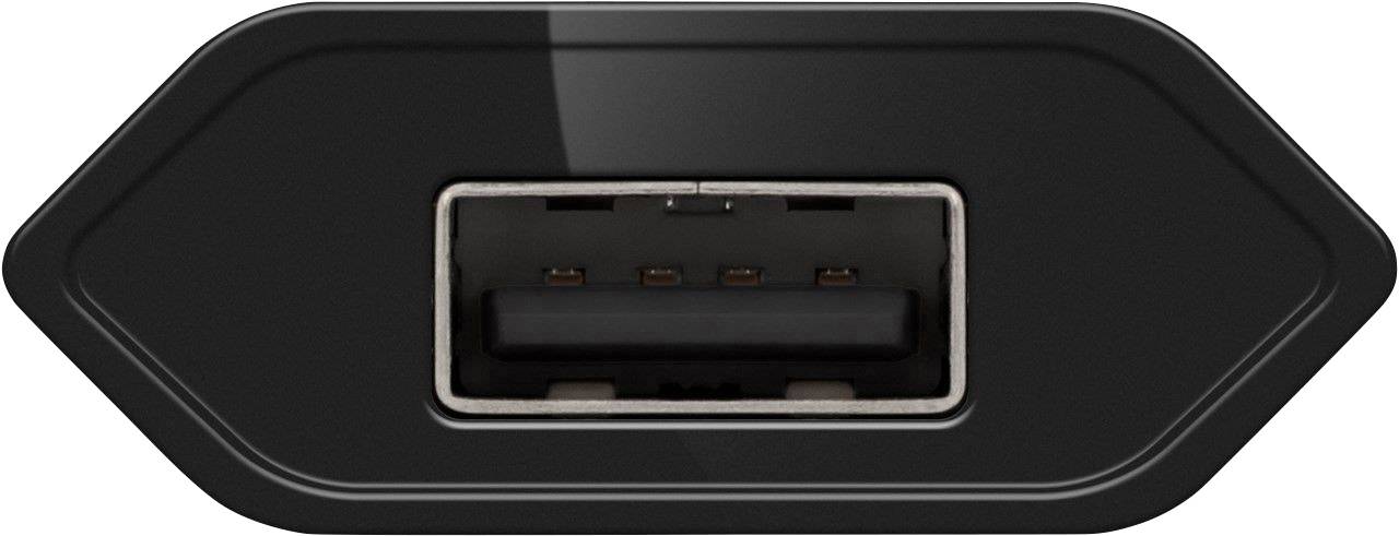 Goobay flach1A Lightning USB Ladegerät 5 W USB 2.0 Buchse A, Apple Lightning-Stecker Schwarz Steckdose