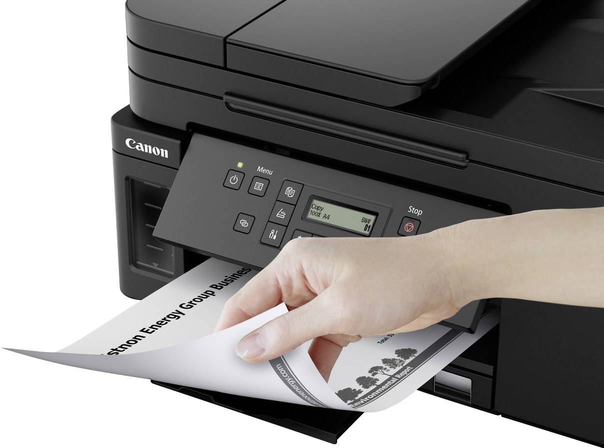 Canon PIXMA GM4050 Multifunktionsdrucker Tintenstrahl Schwarz-Weiß A4 Drucker, Scanner, Kopierer LAN, WLAN, Tintentank-System