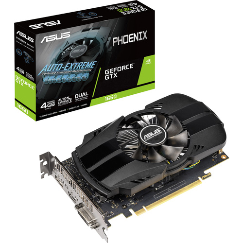 Asus Grafikkarte Nvidia GeForce GTX1650 Phoenix 4 GB GDDR5-RAM PCIe x16 HDMI®, DVI, DisplayPort