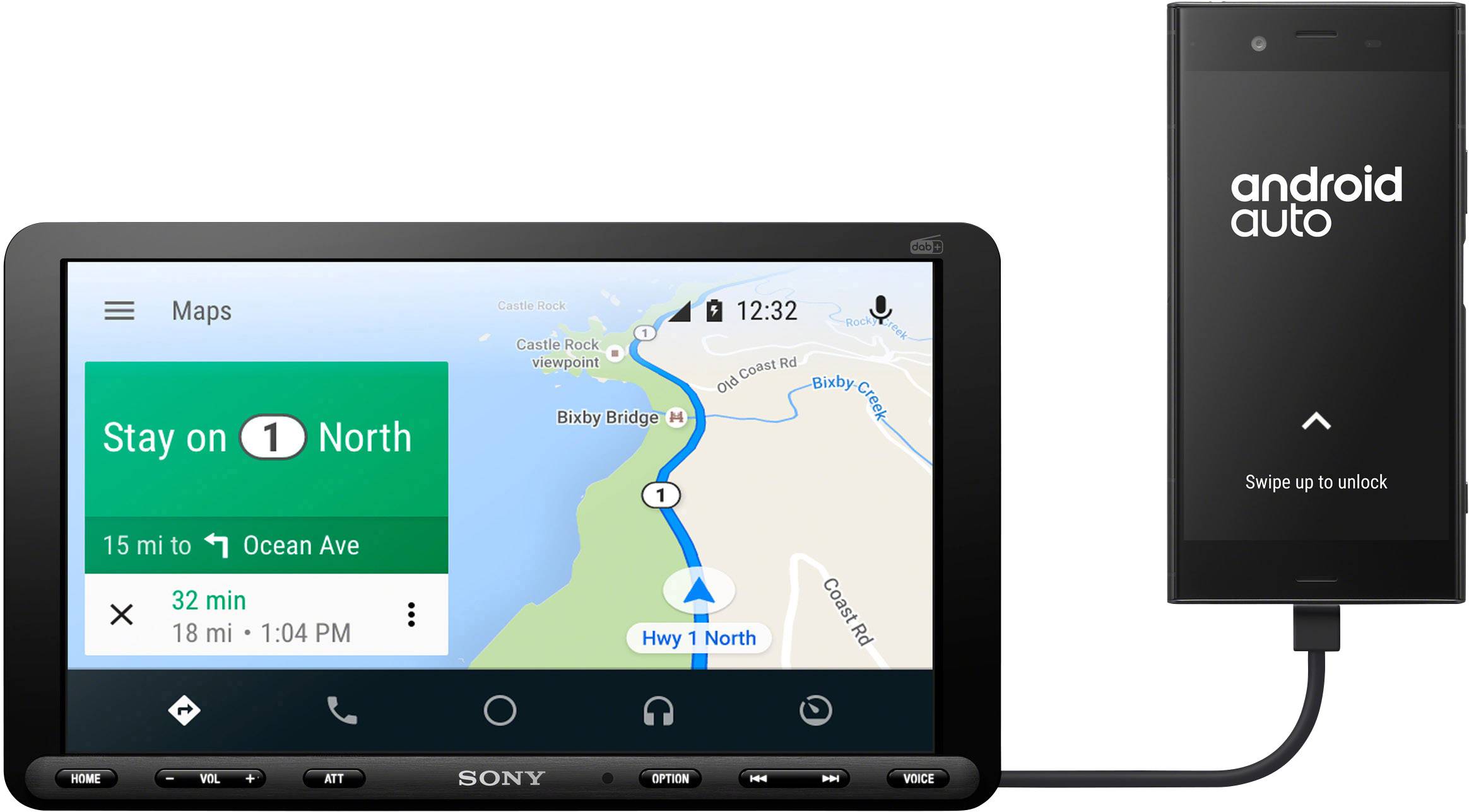 Sony XAV-AX8050D Doppel-DIN Moniceiver AppRadio, Bluetooth®-Freisprecheinrichtung, DAB+ Tuner, inkl