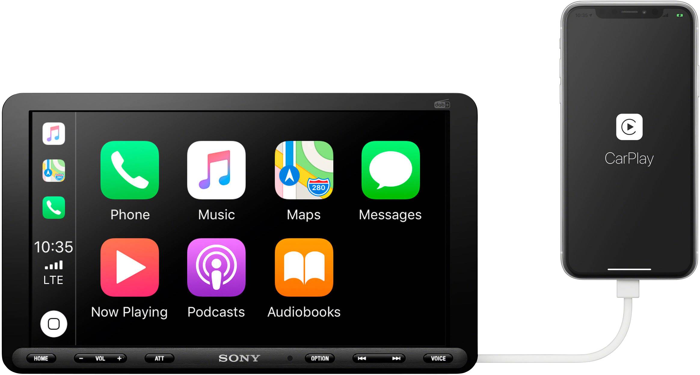 Sony XAV-AX8050D Doppel-DIN Moniceiver AppRadio, Bluetooth®-Freisprecheinrichtung, DAB+ Tuner, inkl. DAB-Antenne, Anschluss fü