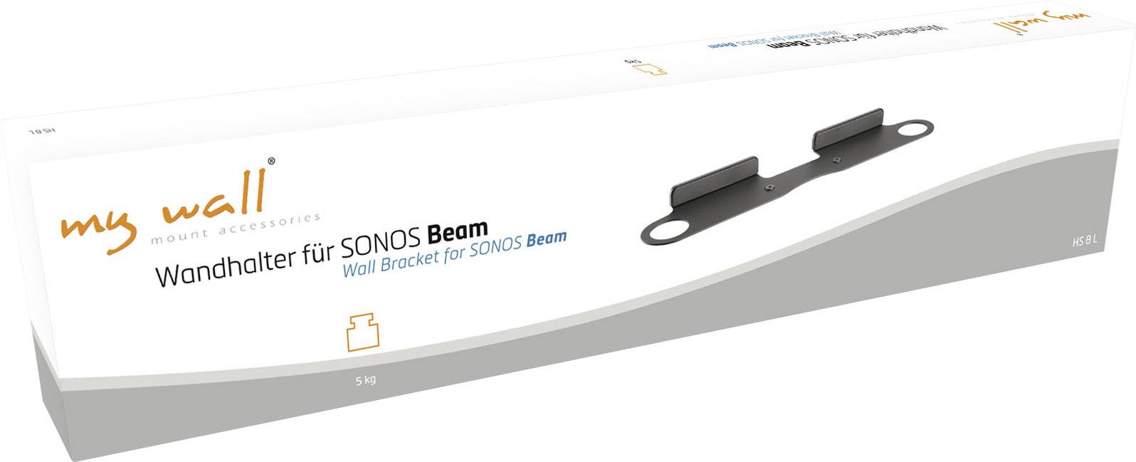 My Wall HS 8 L Lautsprecher-Wandhalterung Starr Schwarz 1 St.