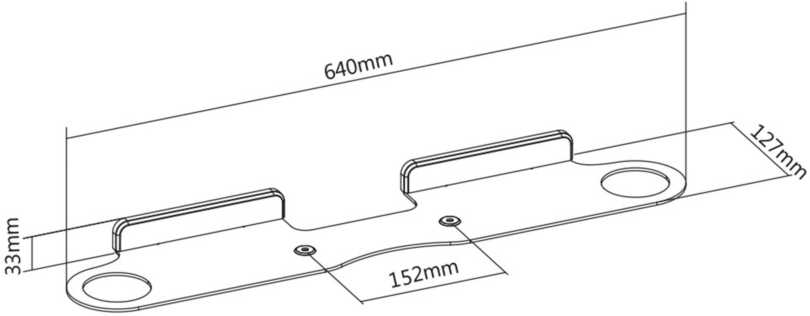 My Wall HS 8 L Lautsprecher-Wandhalterung Starr Schwarz 1 St.