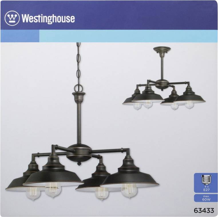 Westinghouse Iron Hill 63433 Pendelleuchte E27 Bronze