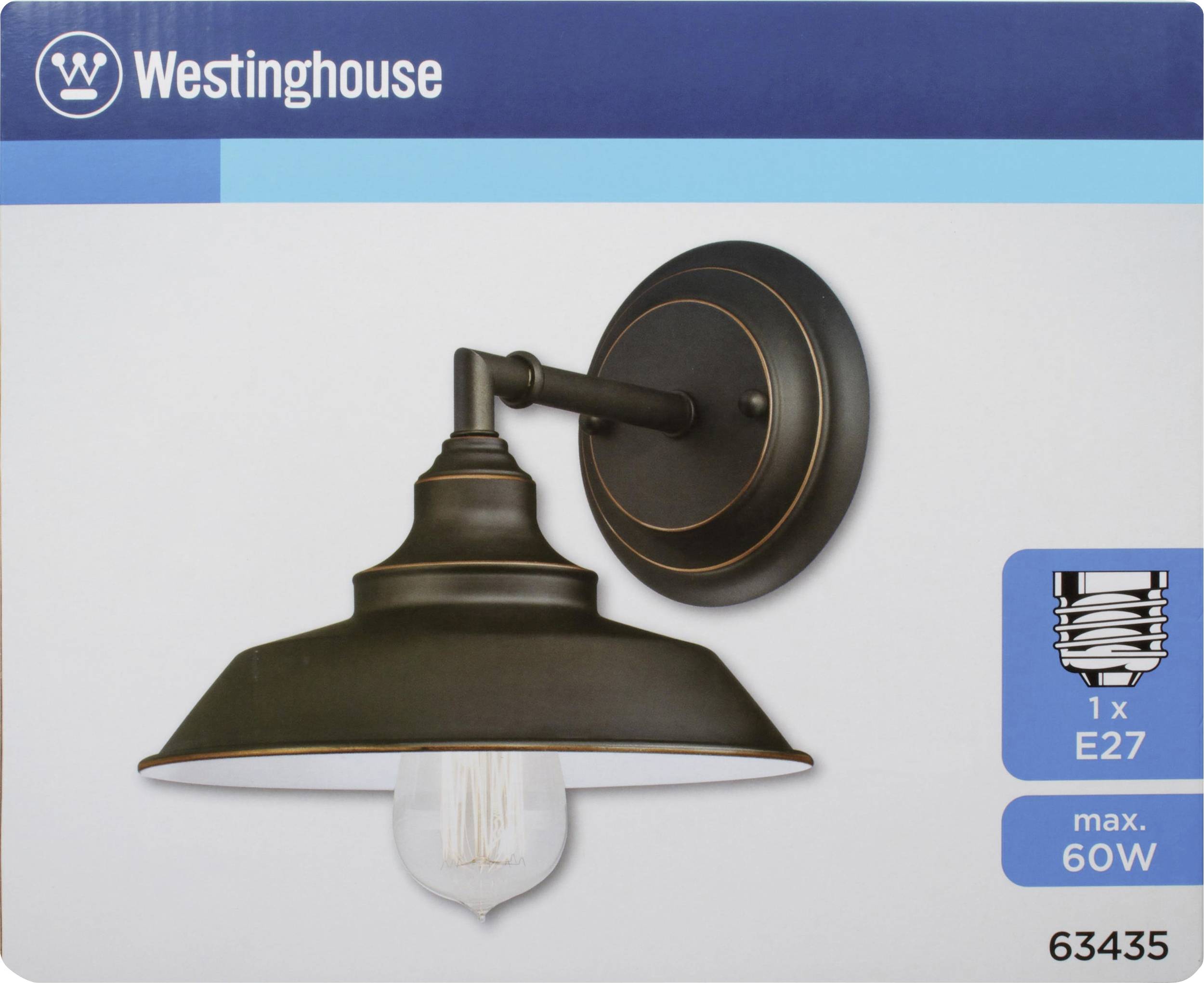 Westinghouse Iron Hill 63435 Wandleuchte E27 Bronze