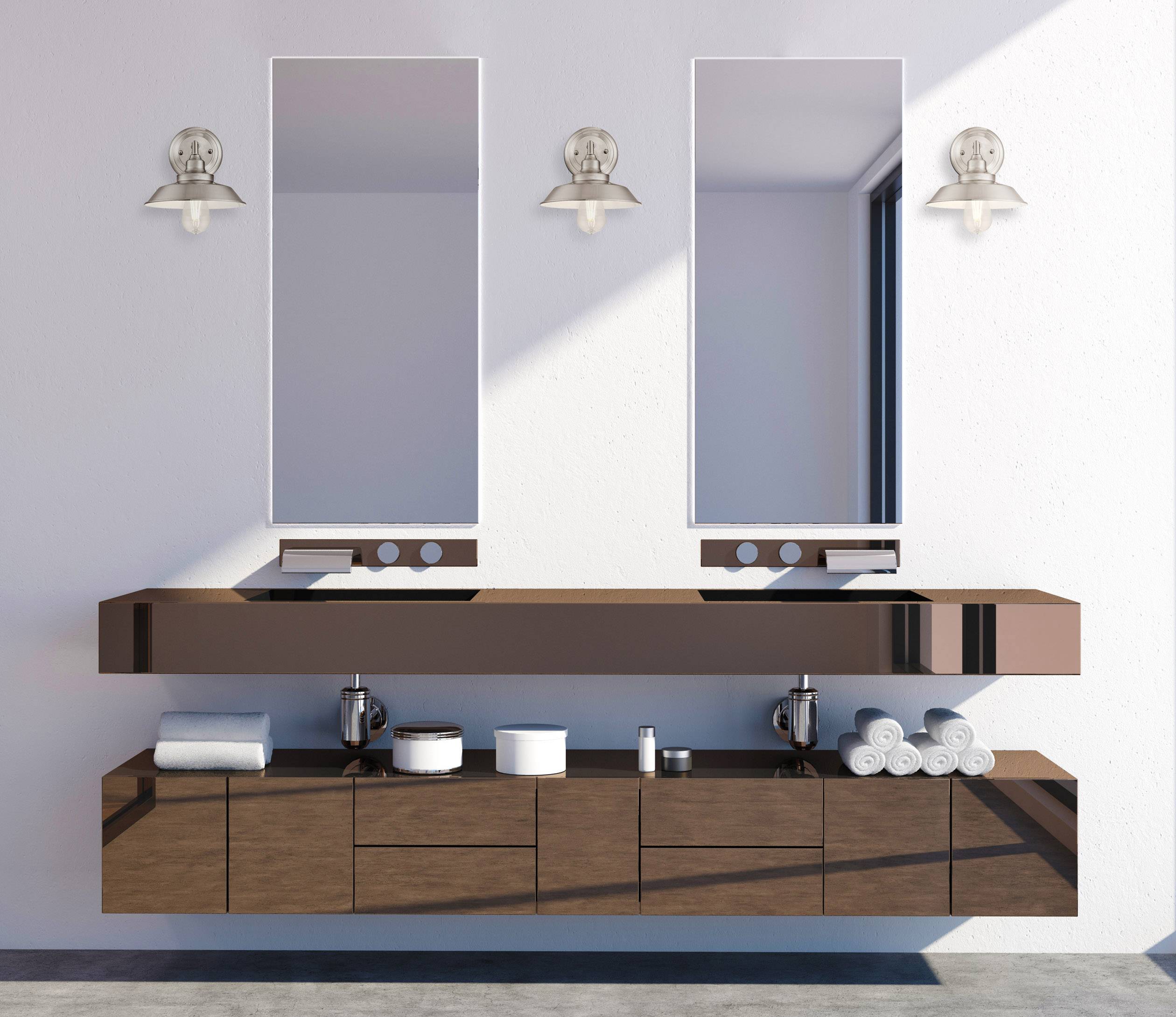 Westinghouse Iron Hill 63543 Wandleuchte E27 Nickel (gebürstet)