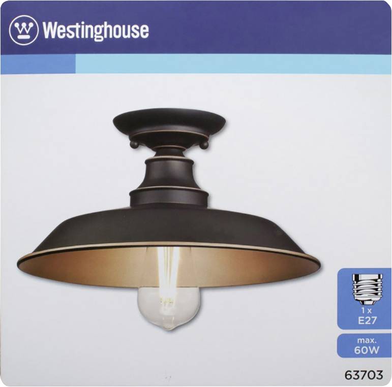 Westinghouse 63703 Iron Hill 30 Deckenleuchte E27 Bronze