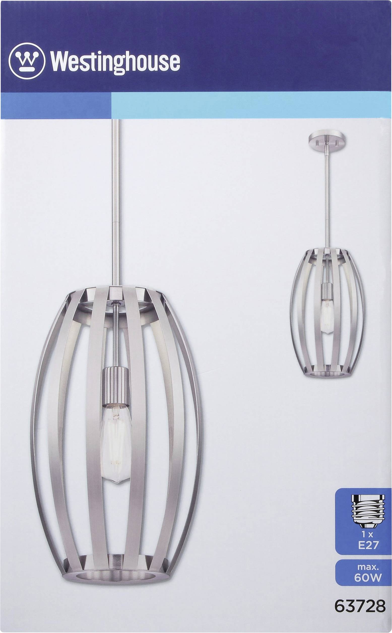 Westinghouse Brushed-Nickel 63728 Pendelleuchte E27 Nickel (gebürstet)