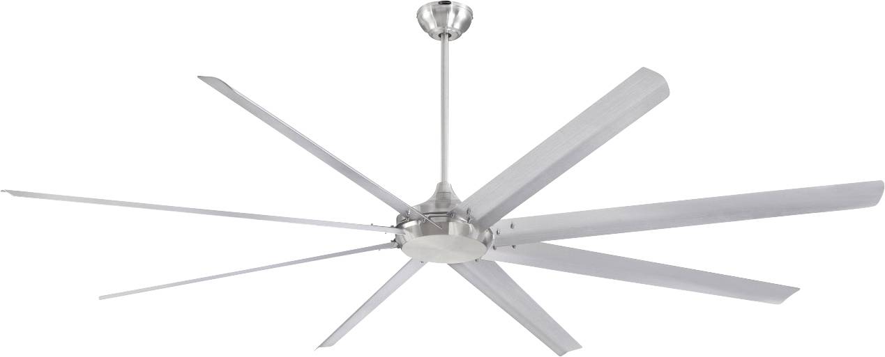 Westinghouse Widespan Deckenventilator (Ø x H) 254.00 cm x 83.00 cm Flügelfarbe: Nickel (gebürstet) Gehäusefarbe (Details): Nickel (gebürstet)