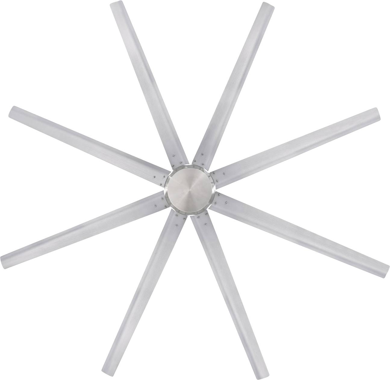 Westinghouse Widespan Deckenventilator (Ø x H) 254.00 cm x 83.00 cm Flügelfarbe: Nickel (gebürstet) Gehäusefarbe (Details): Nickel (gebürstet)