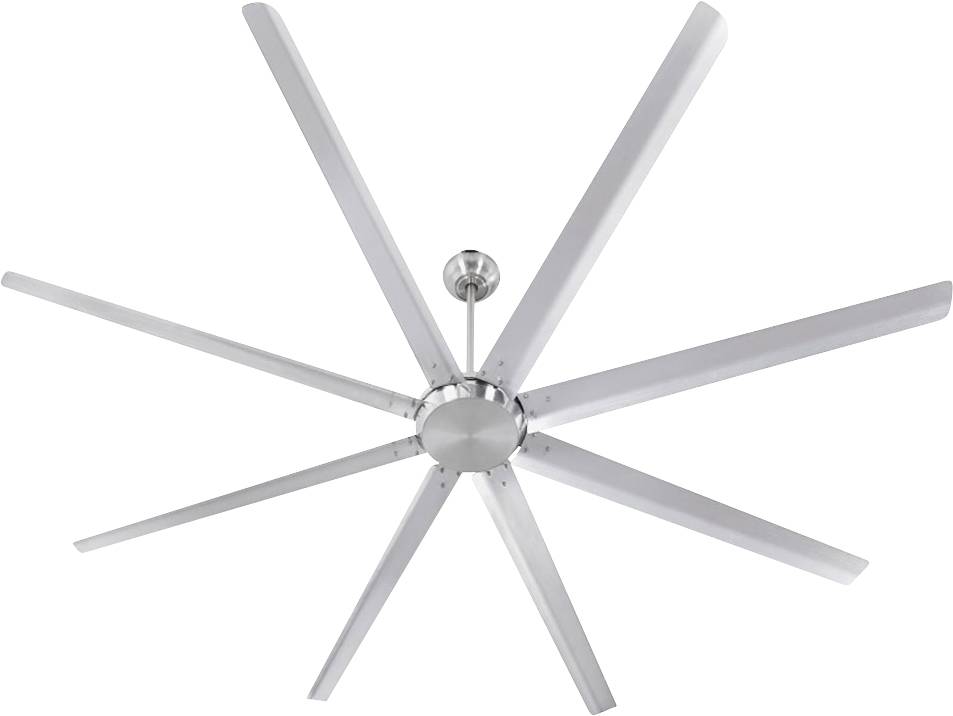 Westinghouse Widespan Deckenventilator (Ø x H) 254.00 cm x 83.00 cm Flügelfarbe: Nickel (gebürstet) Gehäusefarbe (Details): Nickel (gebürstet)