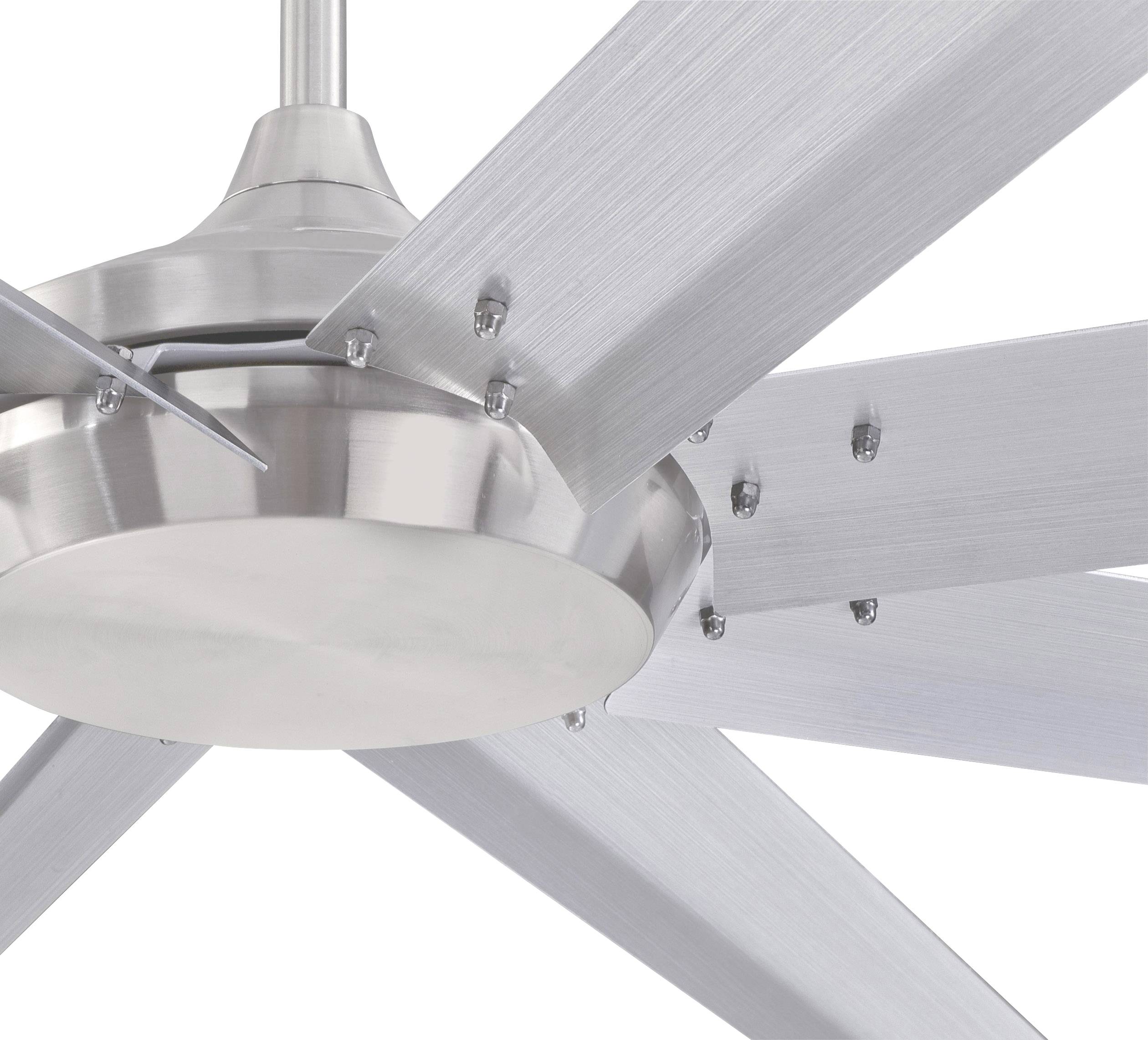 Westinghouse Widespan Deckenventilator (Ø x H) 254.00 cm x 83.00 cm Flügelfarbe: Nickel (gebürstet) Gehäusefarbe (Details): Nickel (gebürstet)