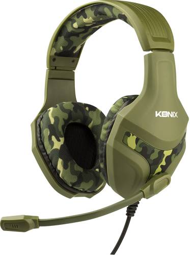 Konix PS-400 Gaming Headset 3.5mm Klinke schnurgebunden Over Ear Camouflage Grün