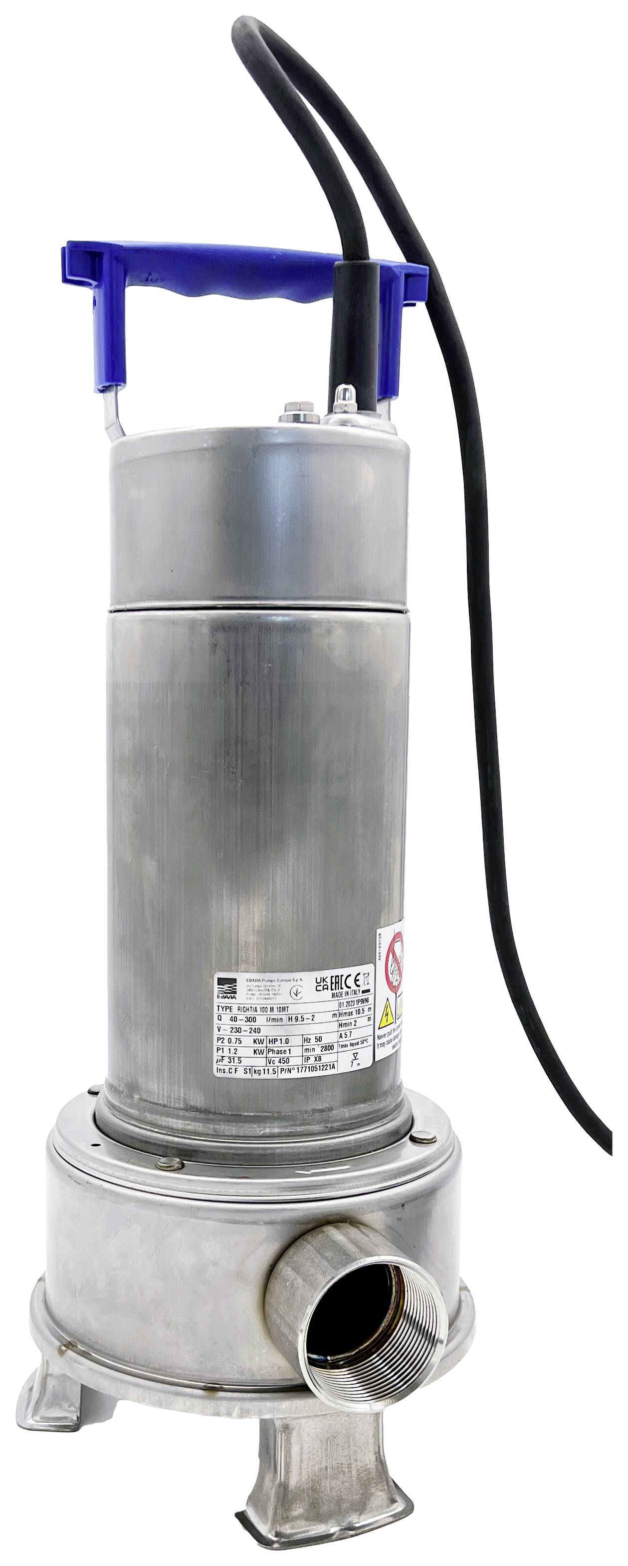 Ebara 1771051221A RIGHT 100M Schmutzwasser-Tauchpumpe 18 m³/h 10.5m