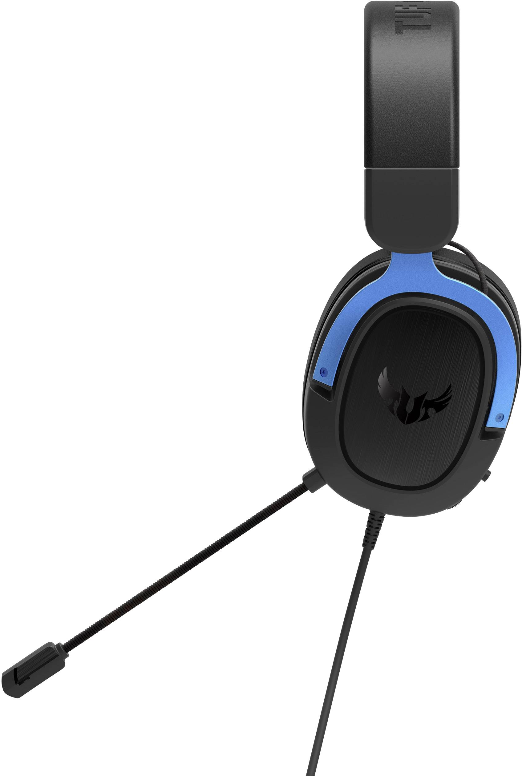 Asus TUF H3 Gaming Over Ear Headset kabelgebunden 7.1 Surround Schwarz, Blau