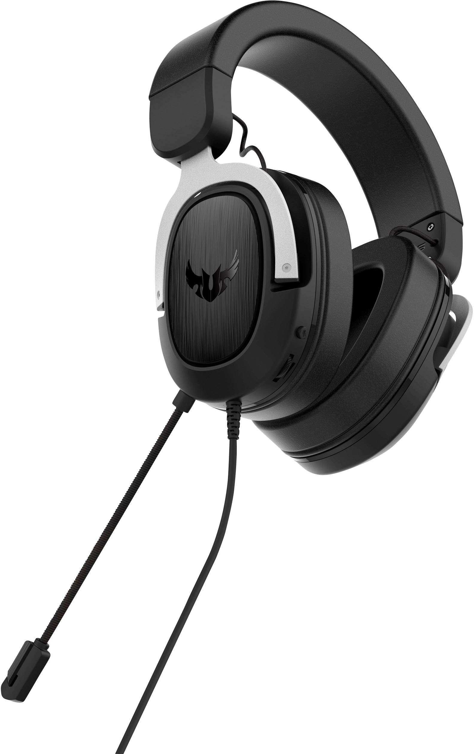 Asus TUF H3 Over Ear Headset kabelgebunden 7.1 Surround Schwarz, Silber Lautstärkeregelung, Mikrofon-Stummschaltung Gaming