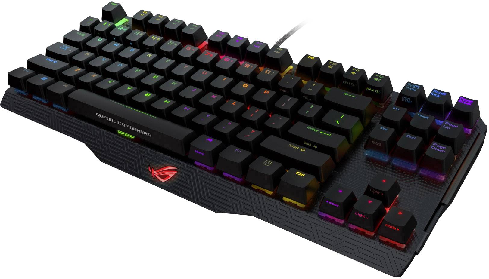 Asus ROG Claymore Core USB Gaming-Tastatur Beleuchtet, Integrierter Profilspeicher Deutsch, QWERTZ, Windows® Schwarz