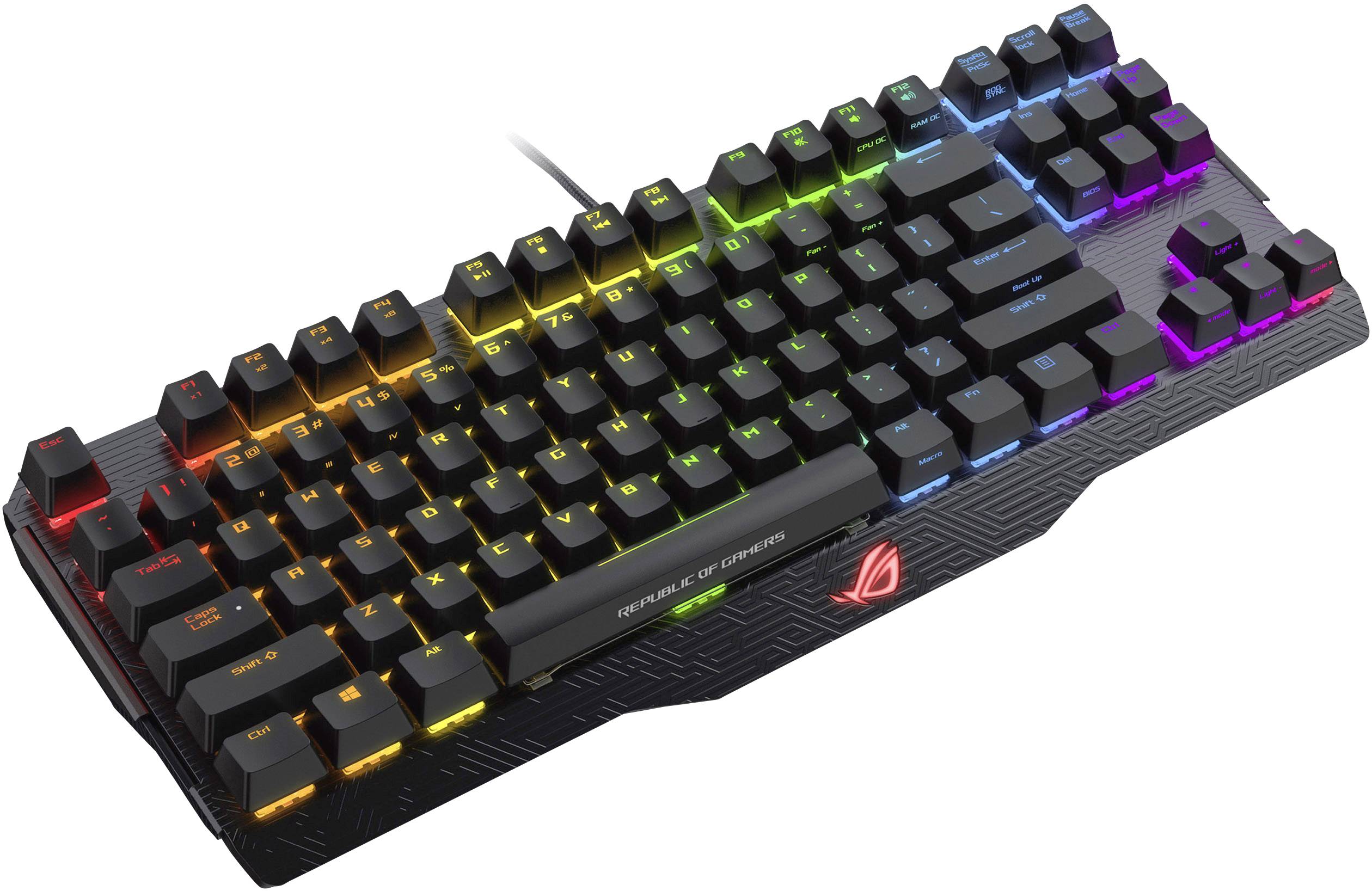 Asus ROG Claymore Core USB Gaming-Tastatur Beleuchtet, Integrierter Profilspeicher Deutsch, QWERTZ, Windows® Schwarz