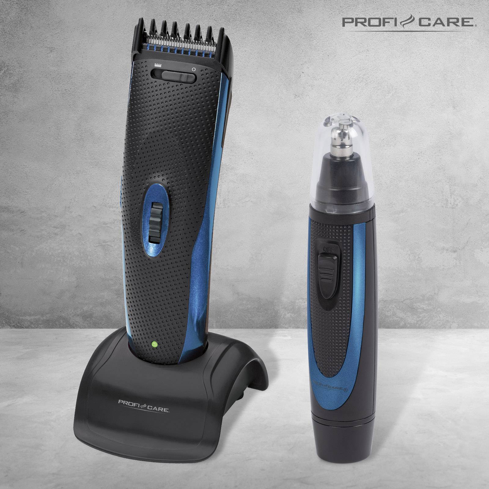 Profi-Care PC-HSM/R 3052 Haarschneider, Bartschneider, Ohr-, Nasenhaartrimmer Schwarz, Blau