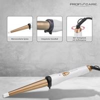 Profi-Care PC-HC 3049 Lockenstab Weiß, Gold mit Ionisierung Profi-Care PC-HC 3049 Lockenstab Weiß, Gold mit Ionisierung