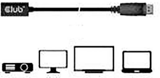 Club3D DisplayPort / Mini-DisplayPort Adapterkabel DisplayPort Stecker, Mini DisplayPort Buchse 1.00m Schwarz CAC-1120