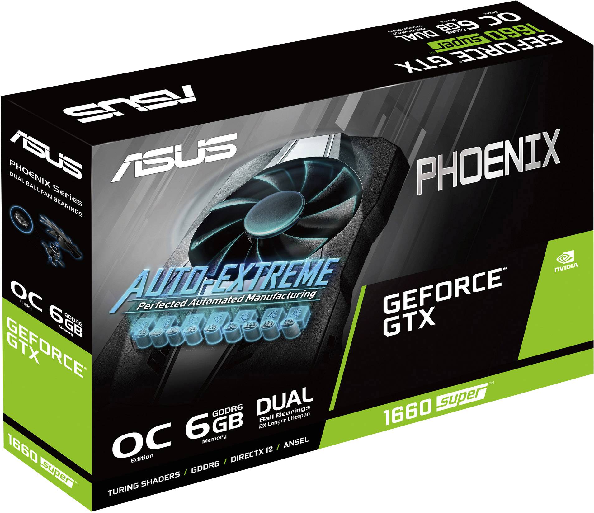 Asus Grafikkarte Nvidia GeForce GTX1660 SUPER 6 GB GDDR6-RAM PCIe x16 HDMI®, DV, DisplayPort Übertaktet / Overclocked
