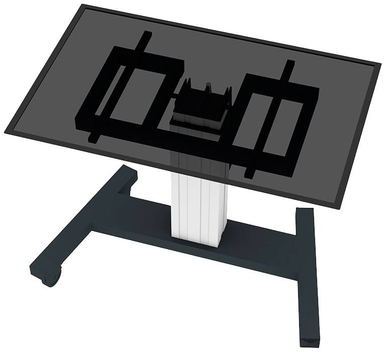 Neomounts PLASMA-M2550TSILVER TV-Rollwagen 106,7 cm (42") - 254,0 cm (100") Bodenständer, Starr, Neigbar