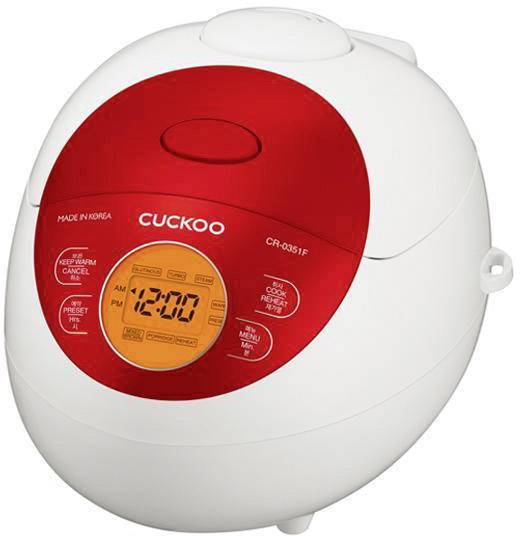 Cuckoo CR-0351F Reiskocher Weiß, Rot
