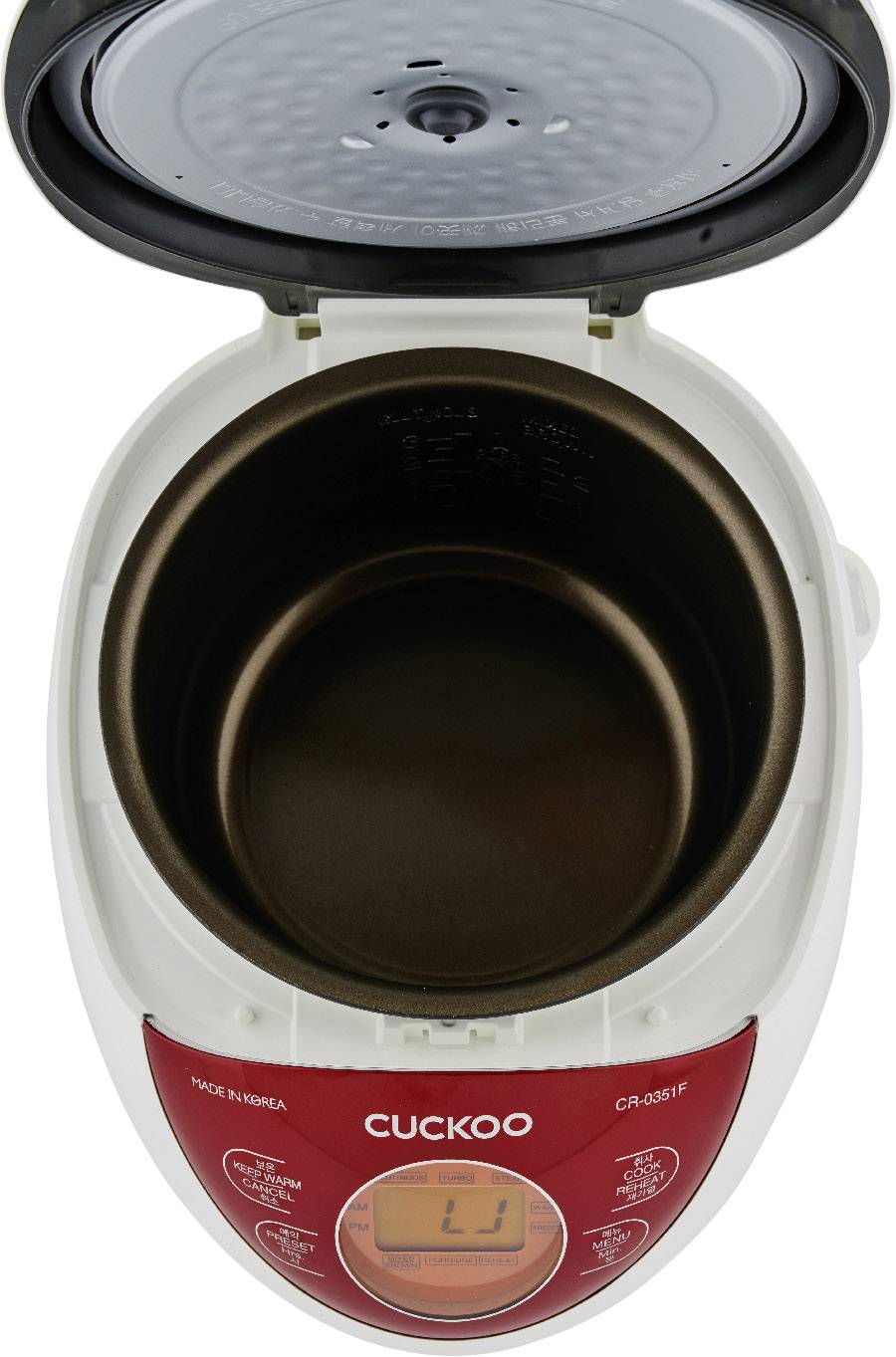 Cuckoo CR-0351F Reiskocher Weiß, Rot