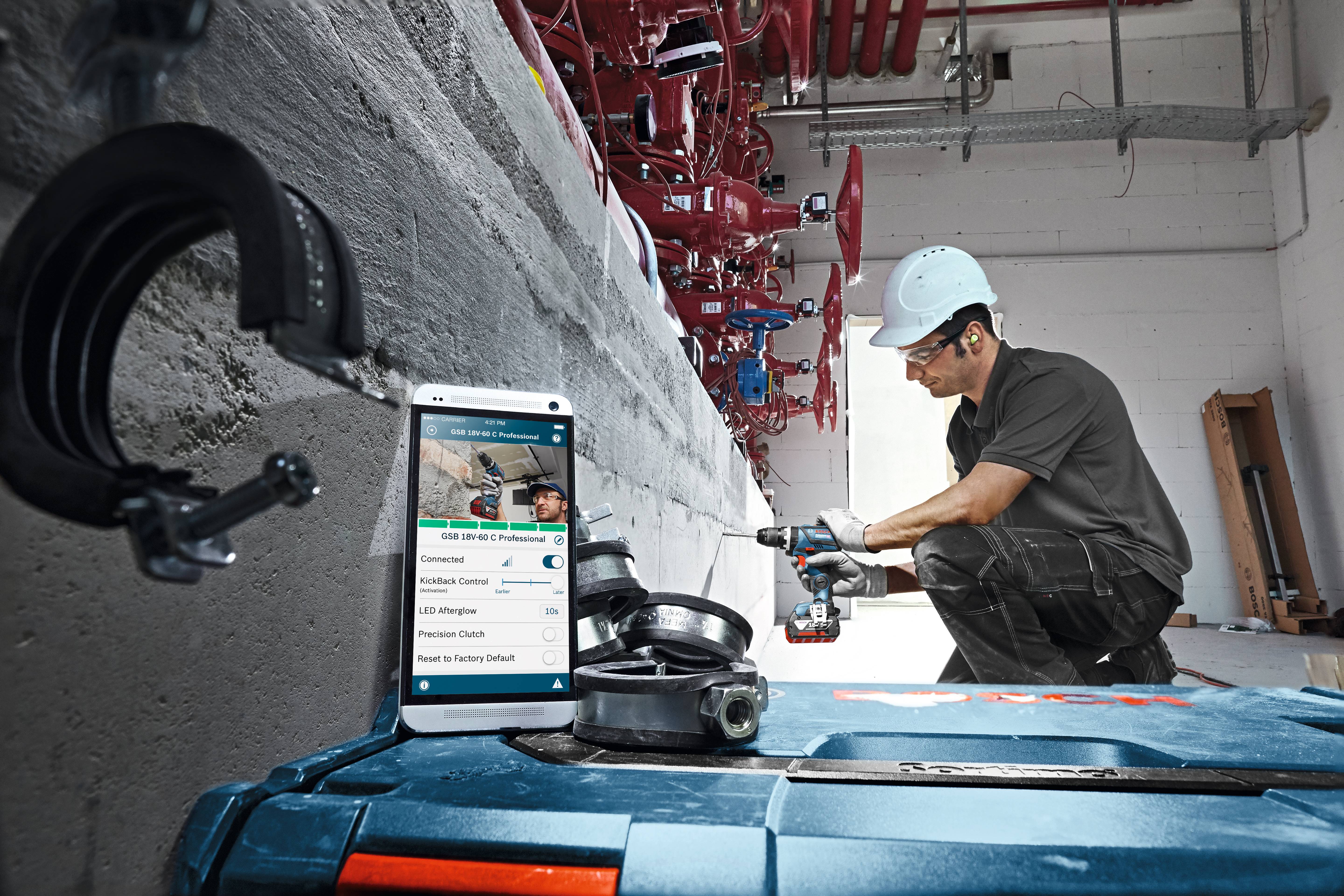 Bosch Professional GSB 18V-60 C 2-Gang-Akku-Schlagbohrschrauber inkl. Koffer, inkl. 2. Akku