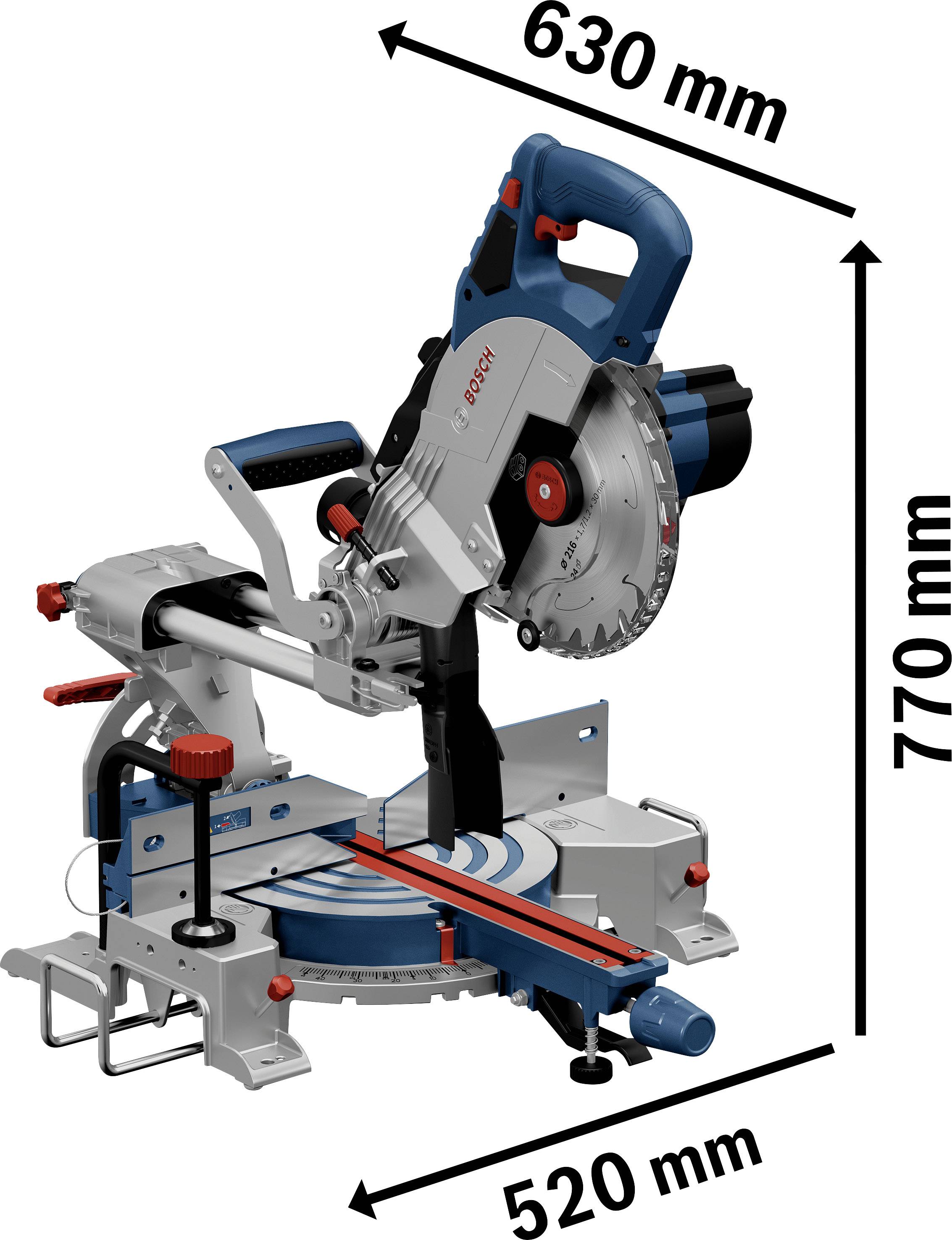 Bosch Professional BITURBO GCM 18V-216 Solo Akku-Kapp- und Gehrungssäge bürstenlos 216 mm 30 mm 1600 W