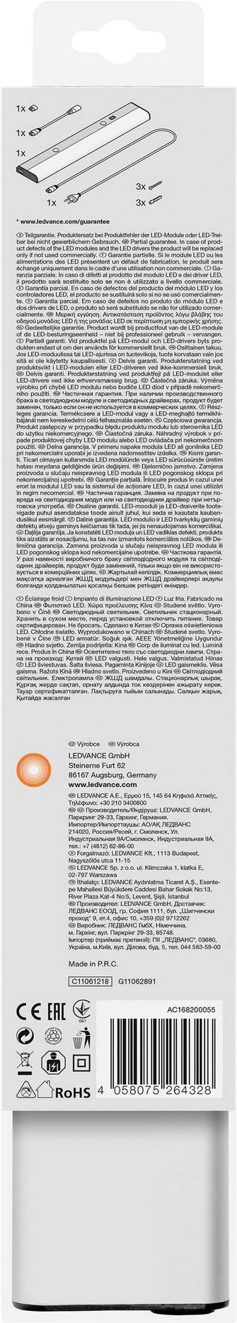 LEDVANCE Linear LED Flat L LED-Unterbauleuchte 5 W Neutralweiß