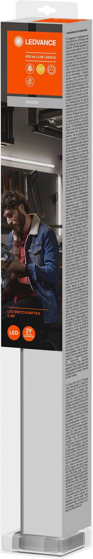 LEDVANCE LED Switch Batten L LED-Unterbauleuchte LED LED fest eingebaut 4W Warmweiß