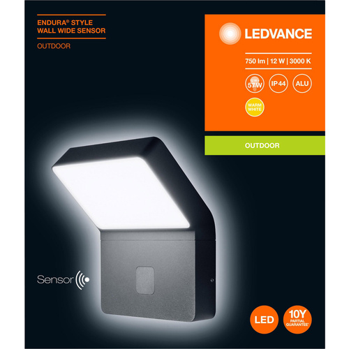 LEDVANCE ENDURA® STYLE WALL WIDE L 4058075205666 LED-Außenwandleuchte 12 W Dunkelgrau