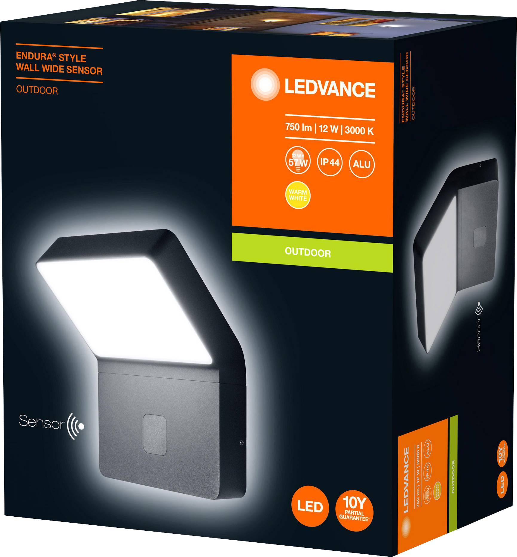 LEDVANCE ENDURA® STYLE WALL WIDE L 4058075205666 LED-Außenwandleuchte 12 W Dunkelgrau