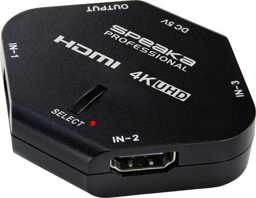 SpeaKa Professional RF-HDS 100 HDMI-Switch 3D-Wiedergabe möglich, einzeln schaltbar 4096 x 2160 Pix