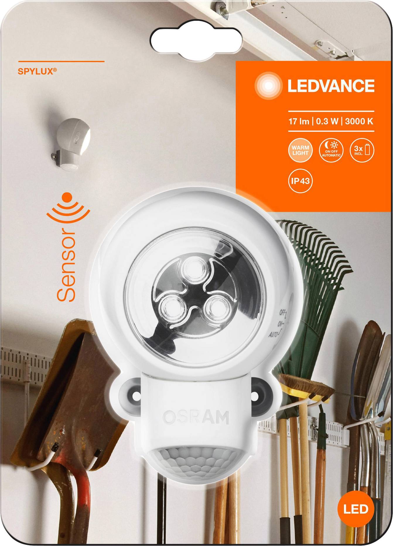 LEDVANCE 4058075227835 SPYLUX® (EU) L Mobile Kleinleuchte LED Weiß