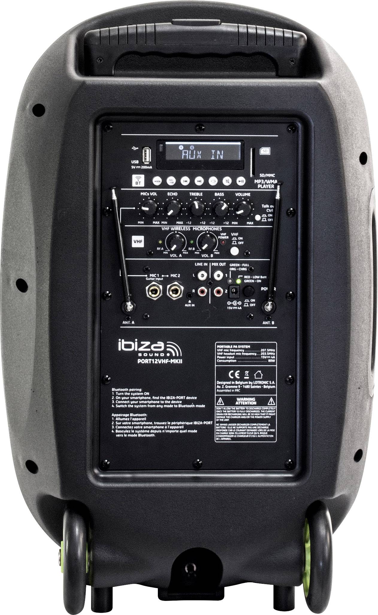 Ibiza Sound PORT12VHF-MKII Mobiler PA Lautsprecher 30.48 cm 12 Zoll 1 St.