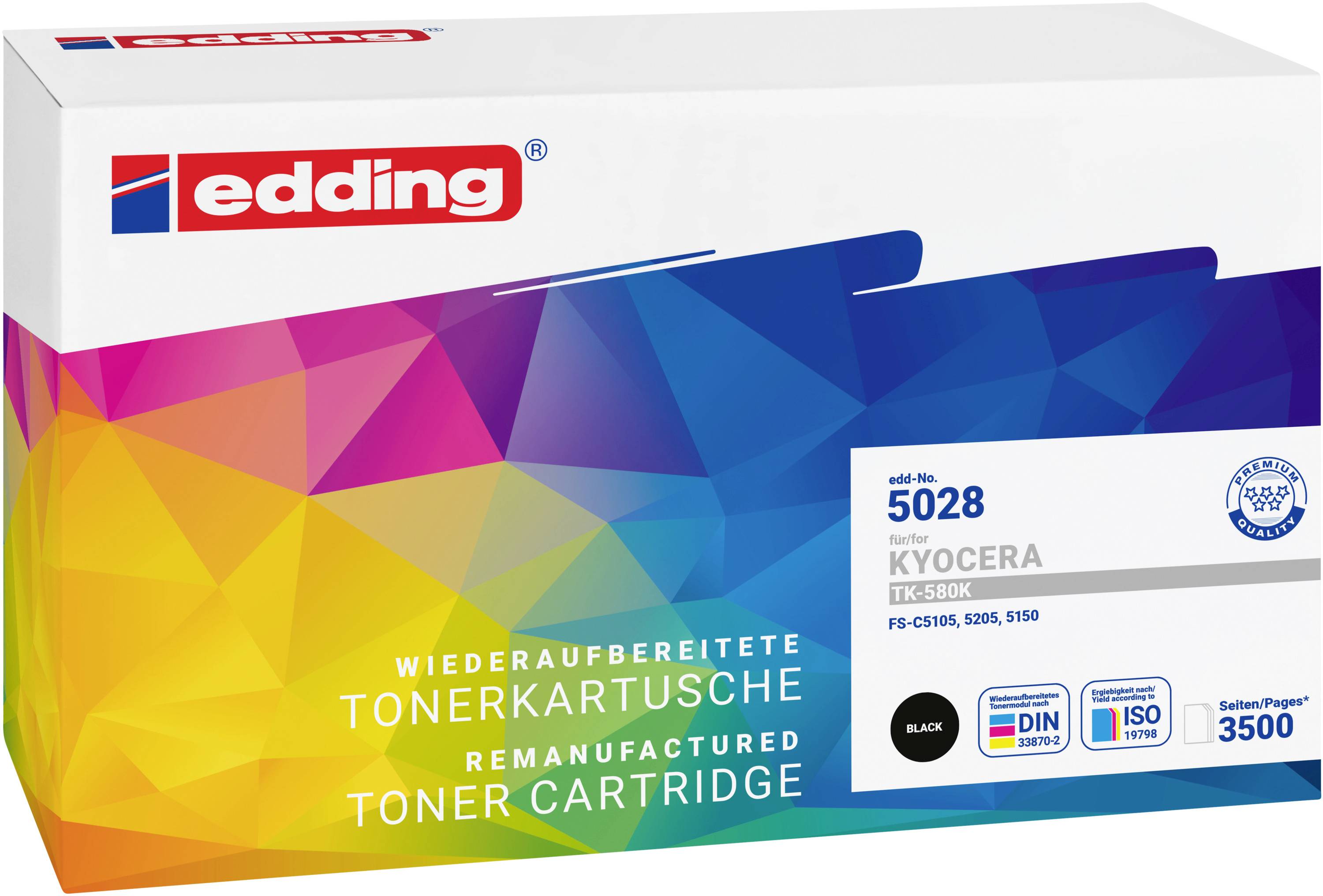 Edding Toner ersetzt Kyocera TK-580K Kompatibel Schwarz 3500 Seiten EDD-5028 18-5028