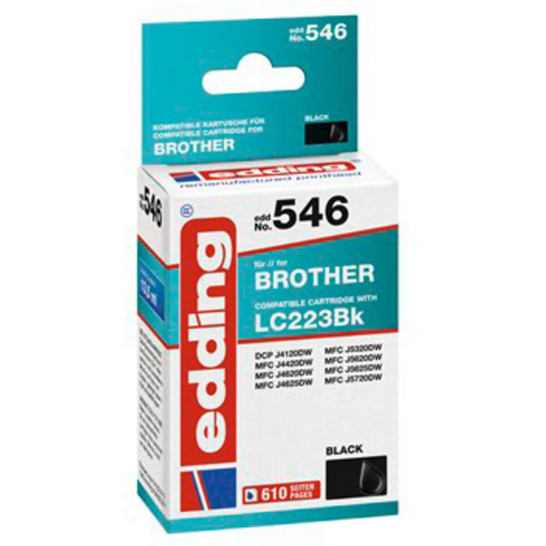 Edding Druckerpatrone ersetzt Brother LC-223BK Kompatibel Schwarz EDD-546 18-546