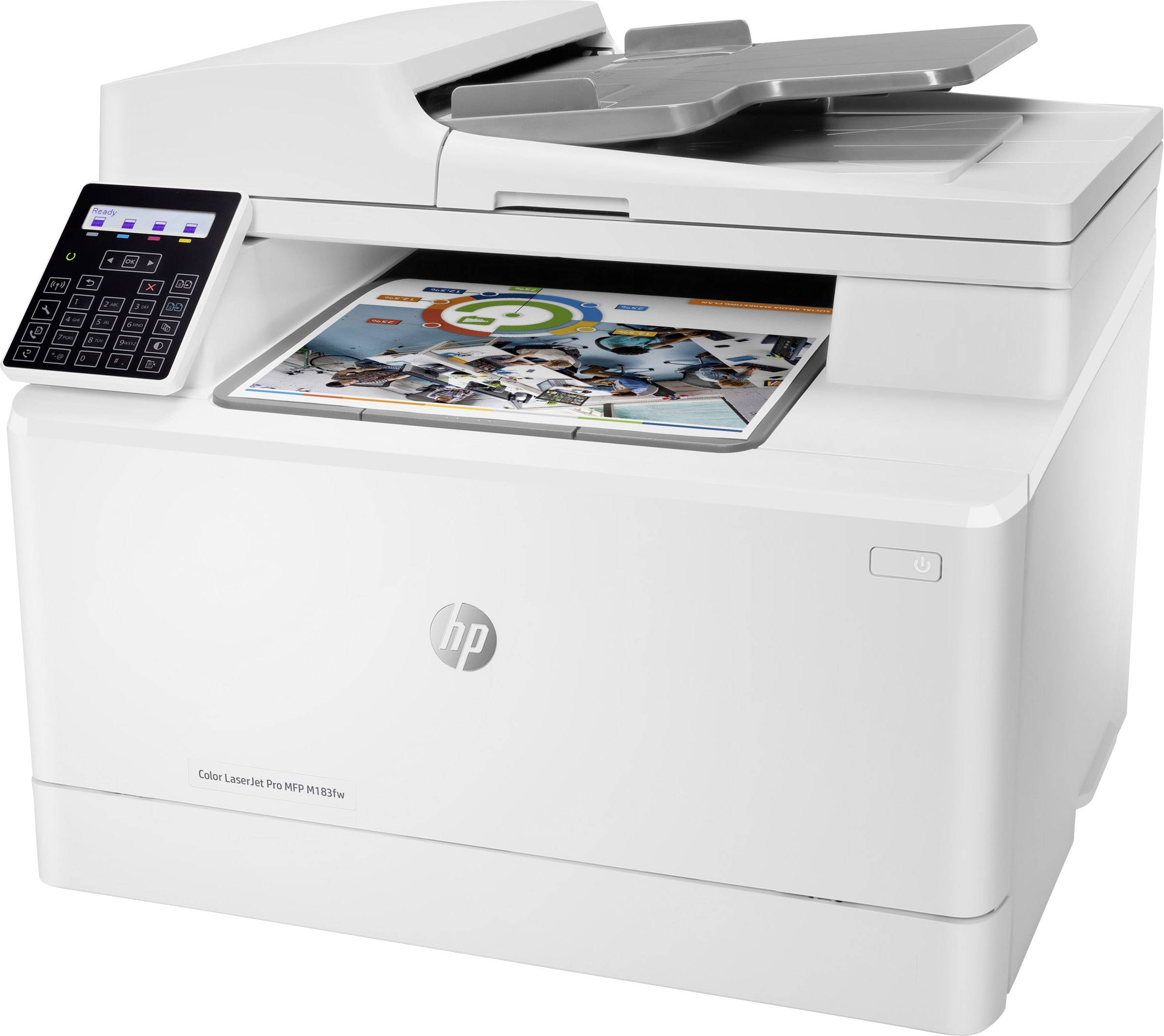 HP Color LaserJet Pro MFP M183fw Multifunktionsdrucker Laser Farbe A4 Drucker, Scanner, Kopierer, Fax ADF, WLAN, USB