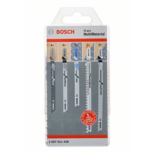 Bosch Accessories 2607011438 JSB, Multi Material-Pack, 15-teilig 15 St.