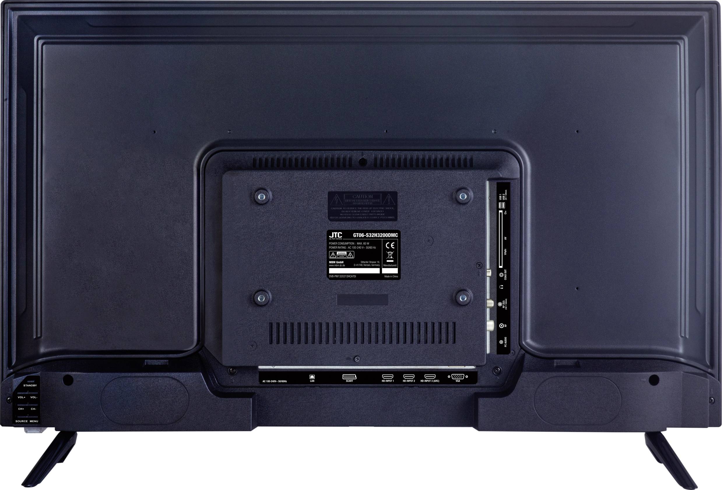 JTC BDA_S32H3200DMC LED-TV 80cm 31.5 Zoll EEK F (A - G) DVB-T2, DVB-C, DVB-S, HD ready, Smart TV, WLAN, CI+ Schwarz