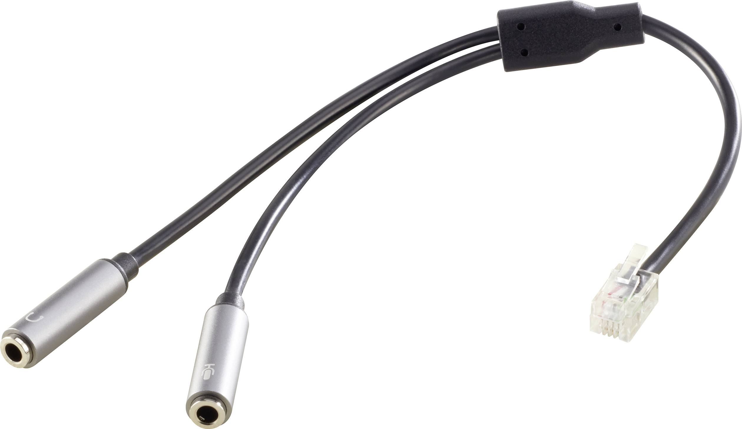 SpeaKa Professional SP-8832404 RJ10 Telefon (analog) Adapter [1x RJ10-Stecker 4p4c - 2x 3.5 mm Gold