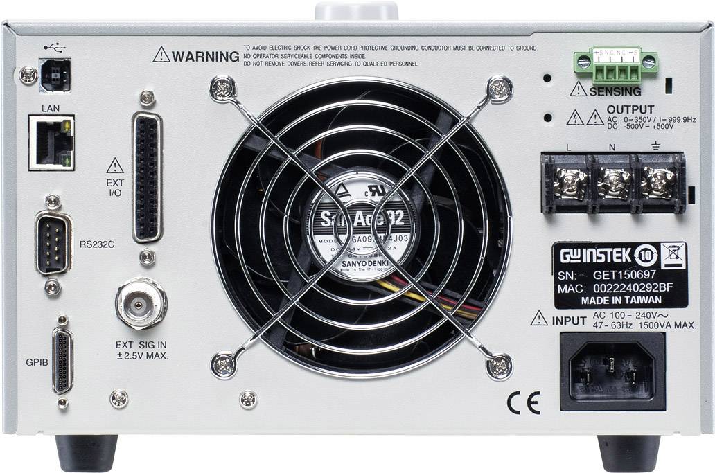 GW Instek ASR-2100R Labornetzgerät, einstellbar 0.1 - 500V 10mA 1000W Anzahl Ausgänge 1 x