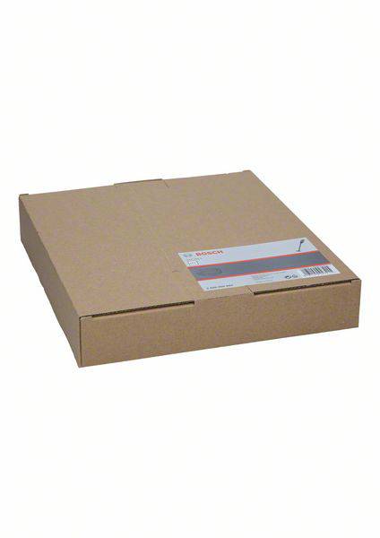 Kartonverpackung mit einem Etikett der Marke Bosch, möglicherweise für die Lagerung oder den Versand von Werkzeugen oder Zubehör.