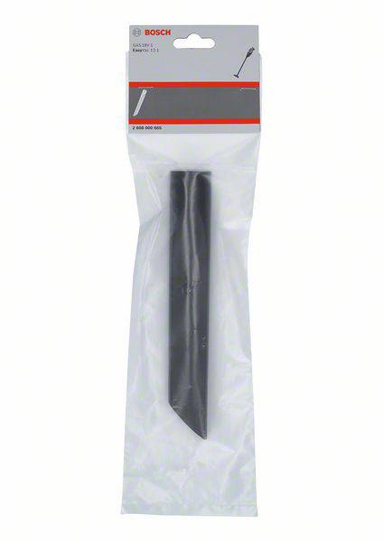 Verpackung mit einem Meißelaufsatz für verschiedene Elektrogeräte, Hersteller Bosch, Modell GSA 1100 E.